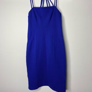 Blue bodycon cocktail dress!